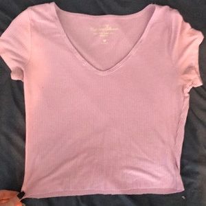 random self cropped tee💜